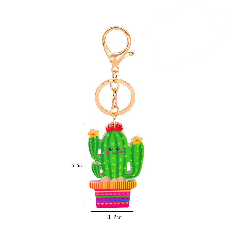 Wholesale Cactus Potted Acrylic Keychain